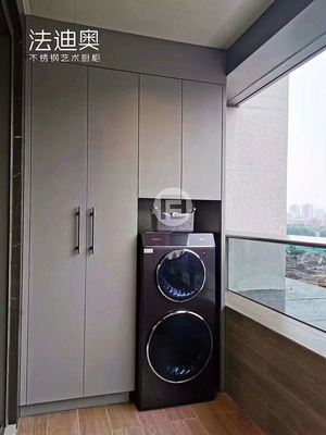 Modern dayanıklı paslanmaz çelik balkon depo dolabı yıldız ışığı gri finişi ile