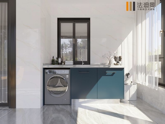 Fadior Glacial Yeşil Metal Balkon Depolama Dolabı Çift Splash Guard Tasarımı