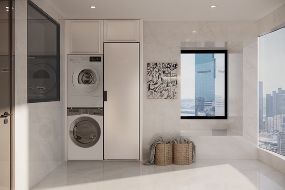 Entegre Çamaşır ve Depolama Çözümü ile Fadior Paslanmaz Çelik Balkon Dolabı