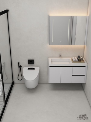 Zamandışı Beyaz Paslanmaz Çelik Duvar Montajlı Banyo Vanity Mirror Dolabı
